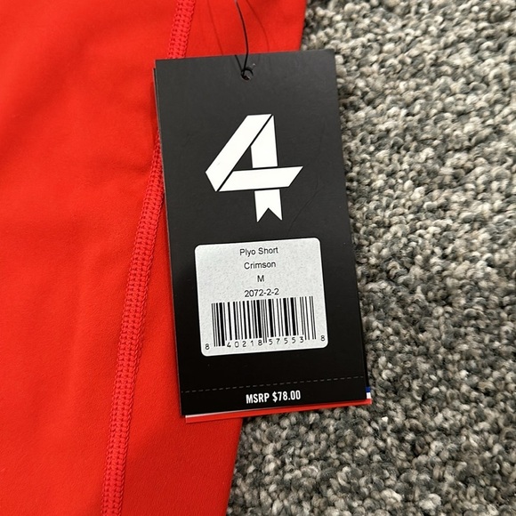 Nwt Fourlaps Biker Short. Crimson. - Picture 3 of 5